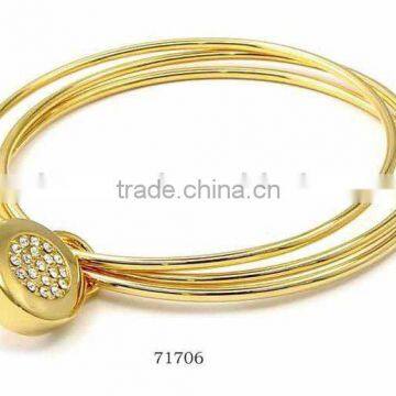 Plated Gold Multi-ring bangles