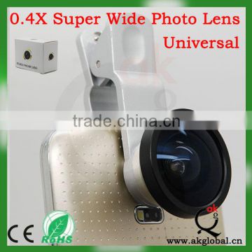 For samsung galaxy s3 s4 hot sale universal 0.4x uper wide angle lens