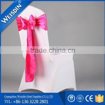 Manufacturer promotional cheap price lycra chair cover with satin sash