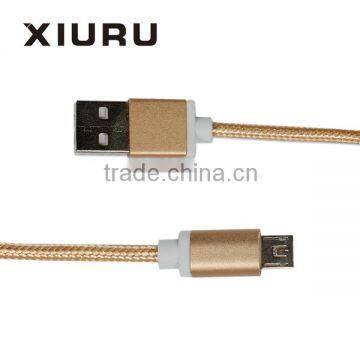 Wholesale Fabric Braided Mobile Phone Micro USB Data Cable For HUAWEI P6 P7 P8 XR-DC-R104-3