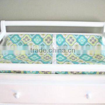 Flower Print Plush Dots Minky Changing Pad Covers