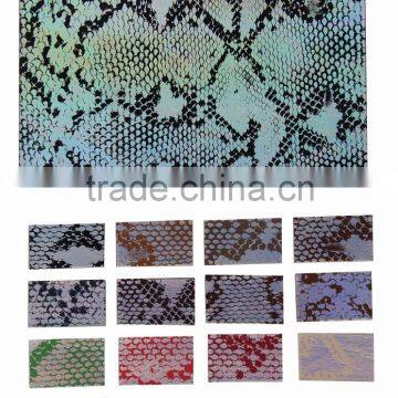 PU artificial leather manufacturer 2016 new design pu leather with snake skin