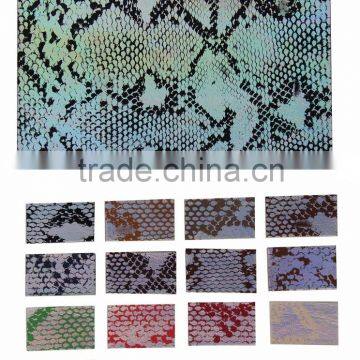 PU Artificial Leather Manufacturer 2016 New Design pu Leather With Snake Skin