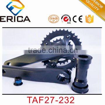 Bicycle Crankset BCD 104mm Double Chainring 44/34T Full Alloy Trekking Bike Crankset