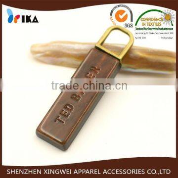 custom combined resin zipper puller with concave logo