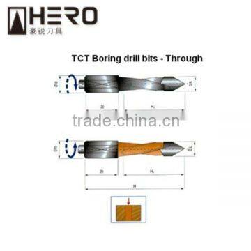 Through -hole boring bits