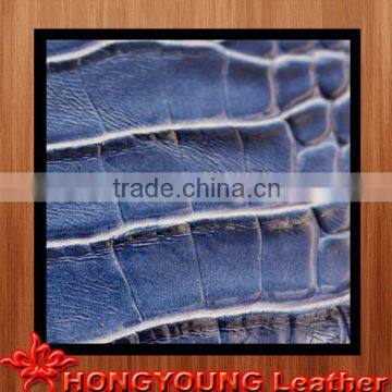 price lowest estatic corcodile leather fabric for making bags,boots,shoes