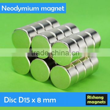 Disc Magnets D15x8 Neodymium Magnets magnetic cylinder