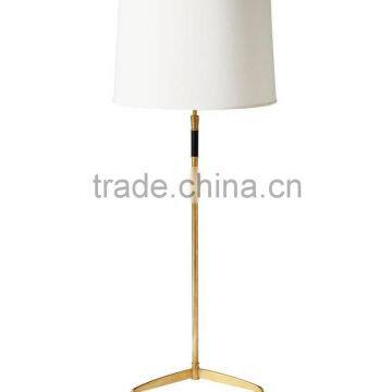 0613-4 Forever on the hunt for forgotten treasures Adding an oversized shade to the sleek tripod base floor lamp