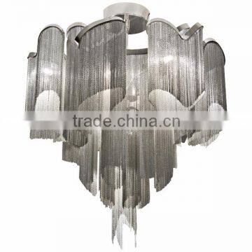 0816-28 over 7 kilometers of metal chain nickel plated frame Stream Ceiling Light cascading tiers a project a streaking