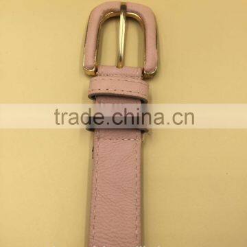 Covered Button Buckle Belt With Stitching photo-3