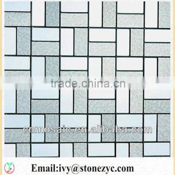 luxury silver decorative aluminum wall tiles/metal mosaic tiles