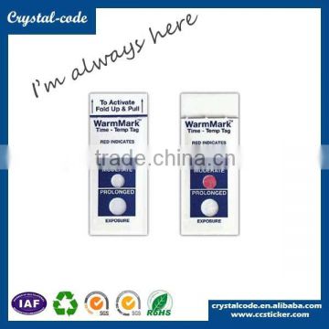 PET PVC temperature change label,water thermal indicator sticker