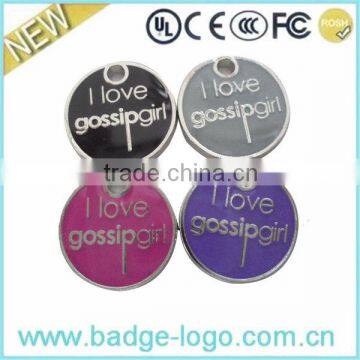 round shape customized metal novelty dog pet tag