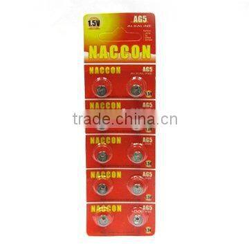 Alakaline button cell battery AG5