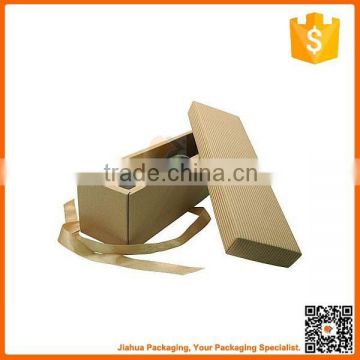 plain cardboard small gift wine bottle carton box for packaging