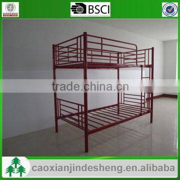 Hot selling power coating red color fashion metal bunk bed for bed room