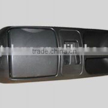 Bus back seat cup holder with handle, handle with cup holder, drinking cup holder with handle