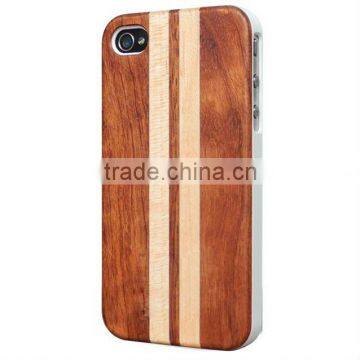 Hot Sale! Rosewood&maple Wood Case For iPhone 4 4S
