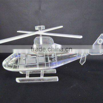 pure clear crystal turboprop/helicopter /turbofan jet for crystal transport models with engraved (R-1052