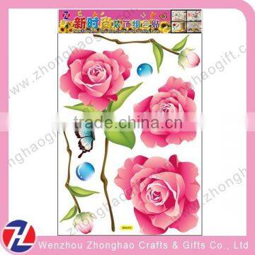 funny flower shape wallpaper sticker for home decoration