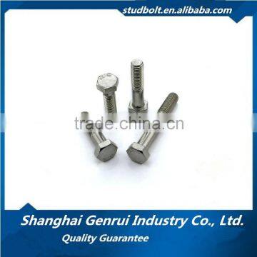 Made in china stainless steel hex head bolt 316