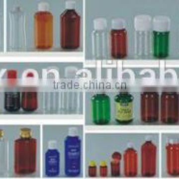 Different Size Small Plastic Bottles Used for Medicine