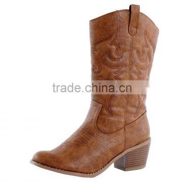 Fashion New Cowgirl Women Western Leather Boots photo-4