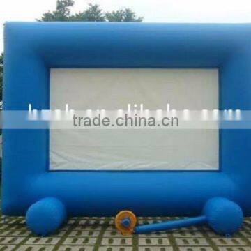 Blue Inflatable Movie Screen with Bases/ Outdoor Giant Movie Screen