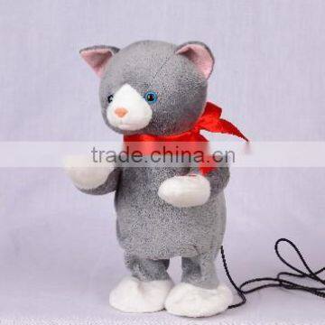 Animated swing body Cat with MP3 player function stuffed animal plush toy