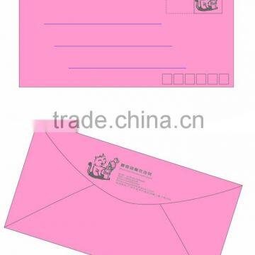 beautiful pink printing customised mailing envelope guangzhou wholesaler