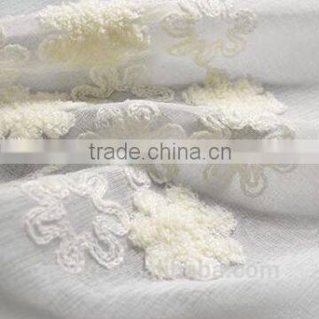 China Wholesale Flower Embroidery Designs White Voile Curtains photo-5