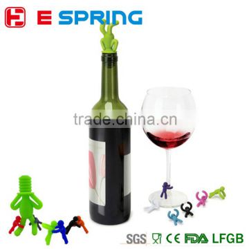 Silicone man shape bottle cap wine stopper