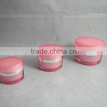 pink essens care &cosmetic cream jar with eye shape