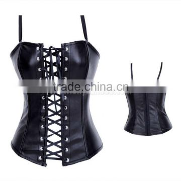 Factory wholesale new design sexy leather corset