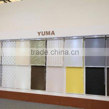 YUMA 100% polyester woven semi-blackout / blackout venetian roller window blind shade fabrics