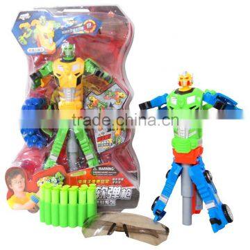 Supper cool transformation soft bullet gun toys for boy