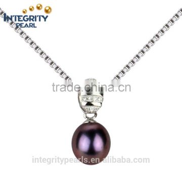 9-10mm AAA drop shape 925 silver natural vintage pearl pendant, fashion pearl pendant