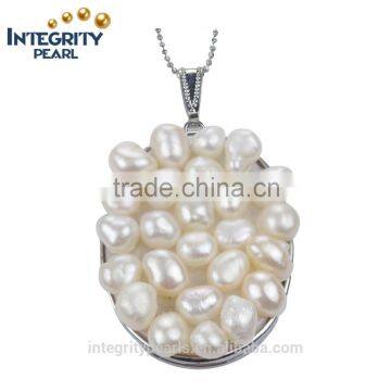 baroque irregular shaped small size pure natural pearl pendant