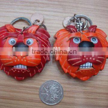 High quality custom Leather Animal keychain/ leather keychain/promotional keychain