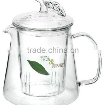 pyrex clear glass teapot tea set