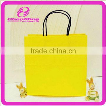 Yiwu wholesale custom yellow paper bag for beer