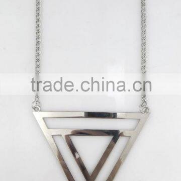 Stylish multi triangle shape necklace