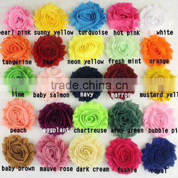 shabby flower rosette chiffon shabby flowers trim wholesale chiffon flower for headbands