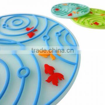 Goldfish Coasters, cup coaster, silicone Coaster,custom silicone drink coasters