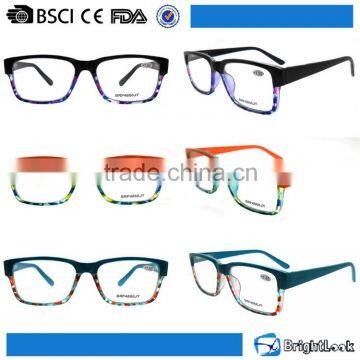 Three Color Plastic Temple Eyeglasses Frames Reading Glasses