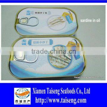 China Origin Ingredient Canned Sardine Fish in Oil