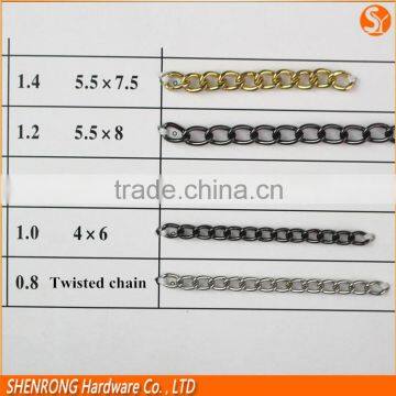 Hot fashion round twisted iron decorative chain for bag part and accessory