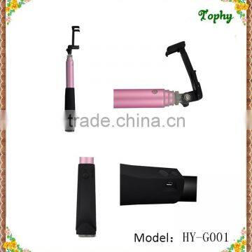 2015 New High-quality Aluminium Alloy Extendable Hand Held Monopod Bluetooth Selfie Stick Monopo With Shutter For Smartphone photo-3