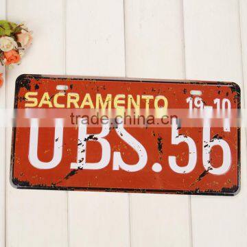 Hot sale Vintage Souvenir custom 3d embossed car number license plate